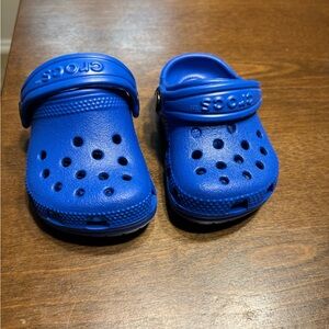 Blue baby crocs